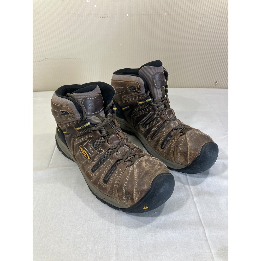 Keen Utility Flint II Mid Steel Toe Work Boots Mens 10.5 D Brown Leather 1023228